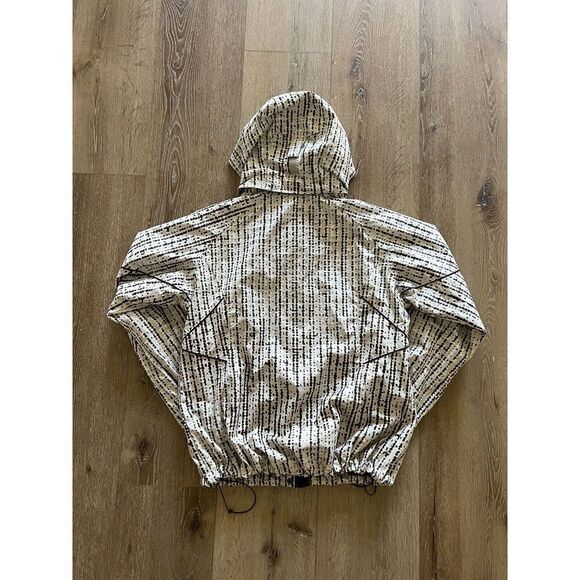 Columbia Womens White Omnitech Full Zip Jacket Womens Brown Striped Size XL - Picture 2 of 3